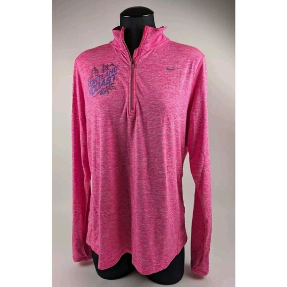 Nike Dri-fit Portland To Coast Pink  1/4 Zip Sweater Jacket Size XL - Picture 1 of 8